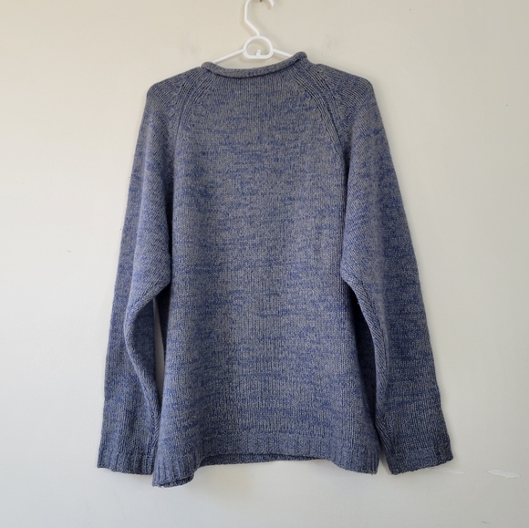 Paolo Mondo Men's Grey Heather Rolled Neck Cashmere Sweater Medium - Picture 4 of 4